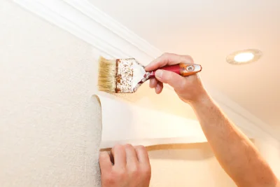 Pose de papier peint au Mung — revêtements muraux et toiles de verre